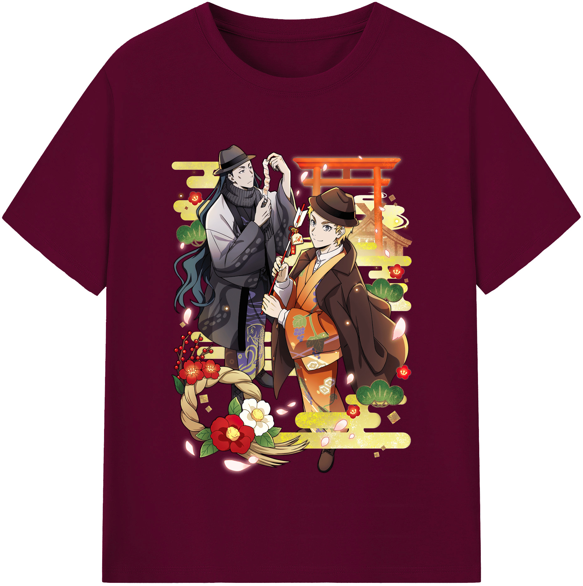 （画像用） 文豪ストレイドッグス Bungo Stray Dogs レディースカジュアルプリントTシャツ（綿100％）